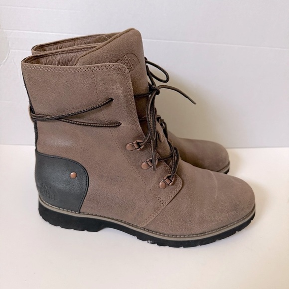 The North Face Ballard Ankle Boots Women Size 9 Leather Lace Up Brown Waterproof - Picture 1 of 13